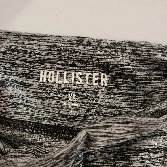 Hollister Black Gray Heather Patterned Tight Leggings Extra Small High Waist EUC - Picture 5 of 8